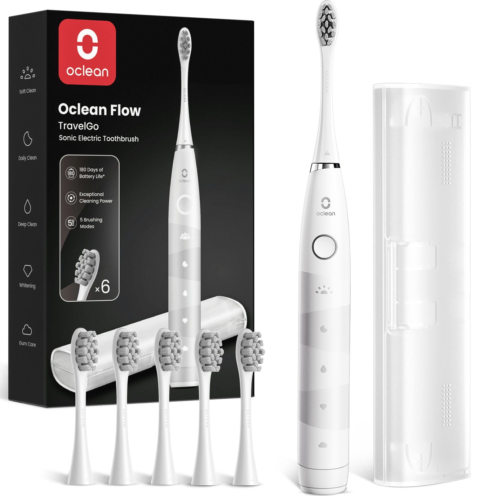 Oclean TravelGo Flow Set Sonic Elektrisk Tandbørste-Tandbørster-Oclean Global Store