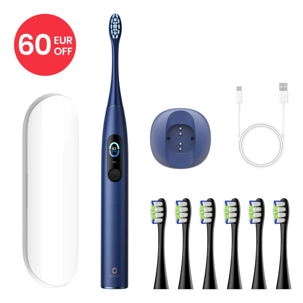 Oclean X Pro Premium Bundle - Blå 60 EUR OFF