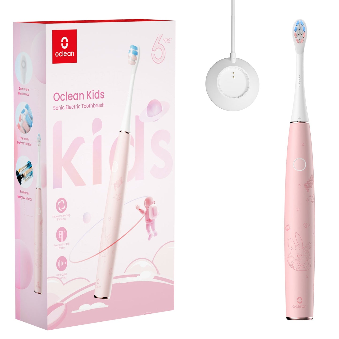 Oclean Kids elektrisk tandbørste Tandbørster Pink Oclean Official 